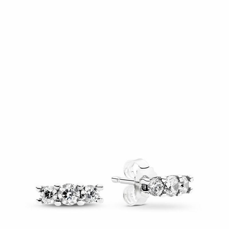 Pandora Sparkling Elegance Stud Earrings - Sterling Silver/Cubic Zirconia - Canada | DG5149HM